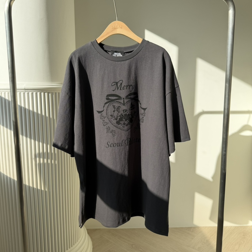 PALETTE-Q東大門㊣直郵女裝新品時尚休閑25秋冬人氣推薦T恤PALETTE-QT恤圖色2