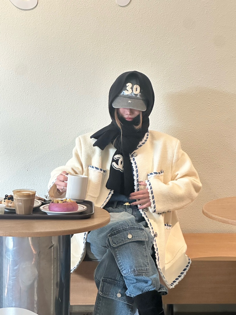 ZEROZERO韓國直郵㊣女士新款人氣熱賣職業時尚夾克粗花呢羊毛ZEROZERO夾克