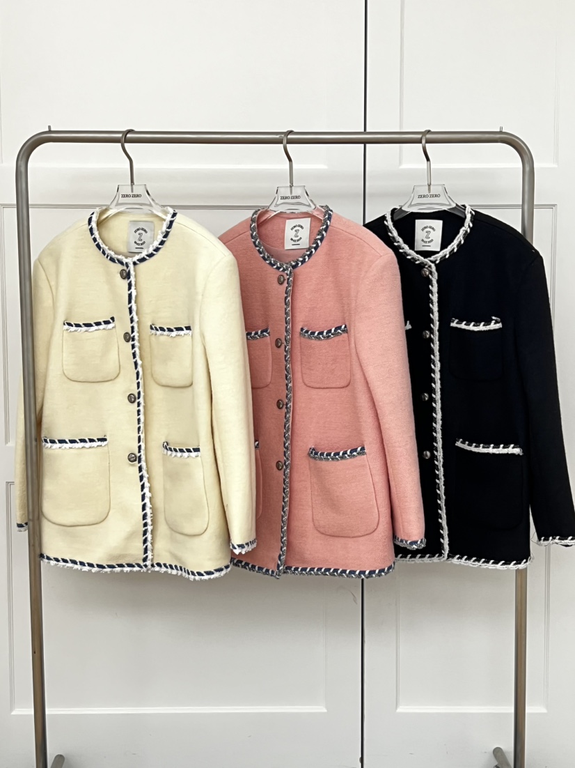ZEROZERO韓國直郵㊣女士新款人氣熱賣職業時尚夾克粗花呢羊毛ZEROZERO夾克