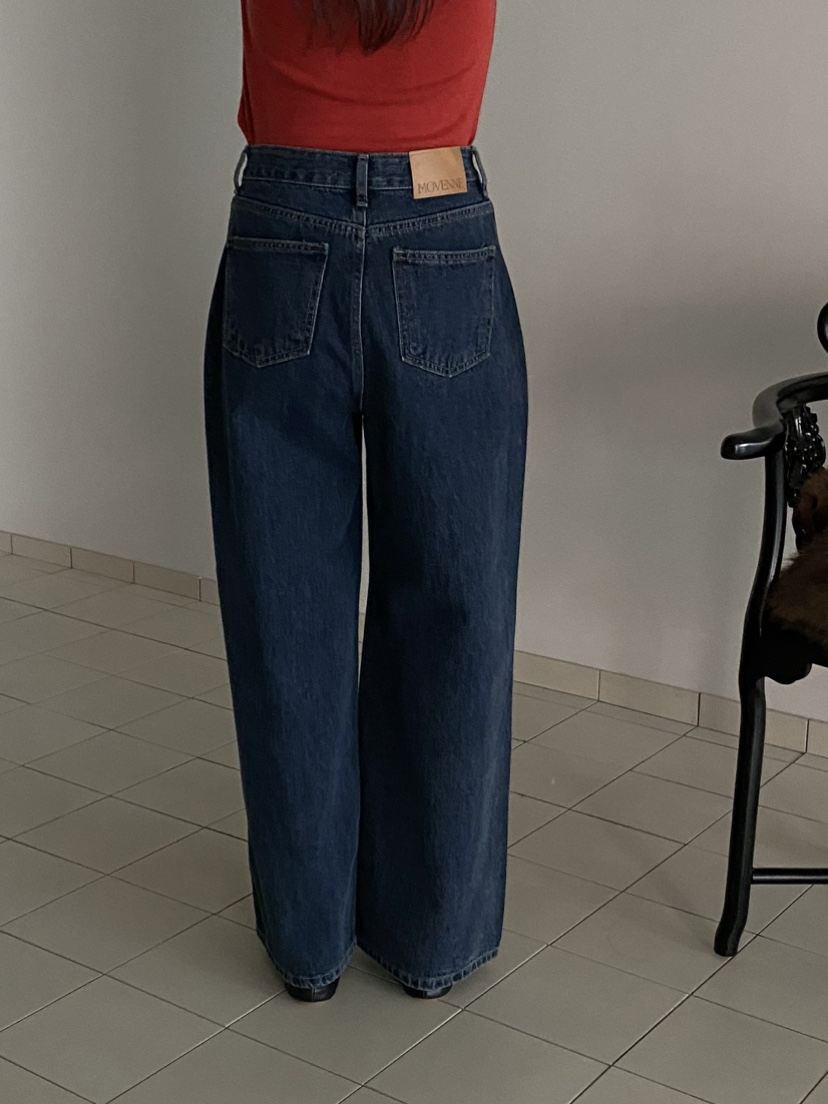 MOVENNE韓國代購㊣女裝新品時尚熱賣推薦休閑職業人氣牛仔褲MOVENNE牛仔褲