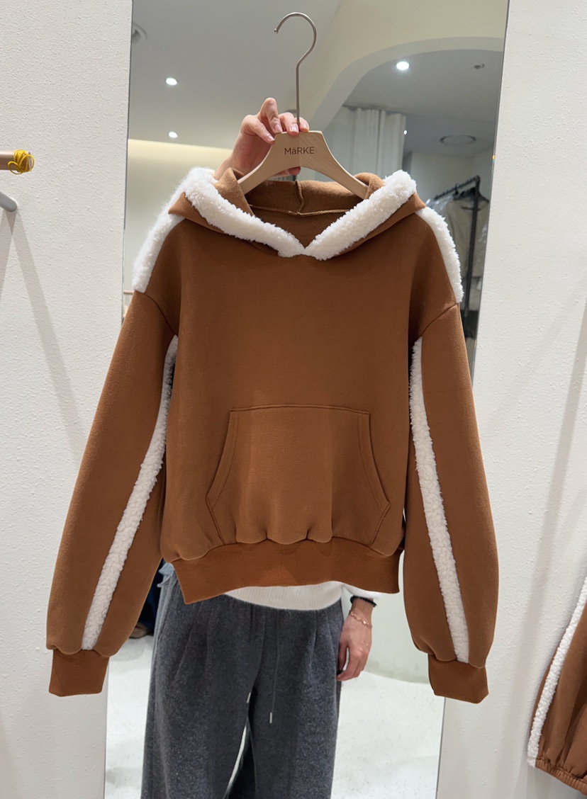 MARKE-P東大門㊣代購女士新品推薦熱賣職業衛衣連帽衫抓絨MARKE-P衛衣圖色1