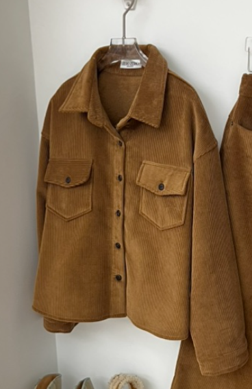 ZEROZERO東大門㊣代購女裝新款職業時尚休閑25秋冬夾克燈芯絨ZEROZERO夾克圖色2