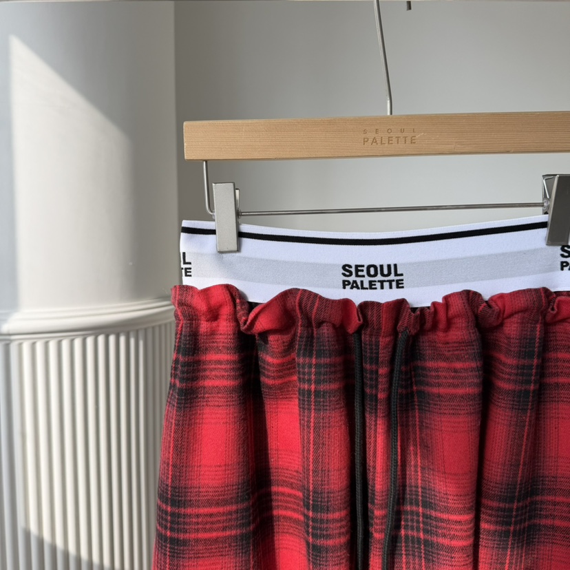 PALETTE-Q東大門㊣代購女裝新品時尚熱賣推薦職業休閑褲格子PALETTE-Q休閑褲