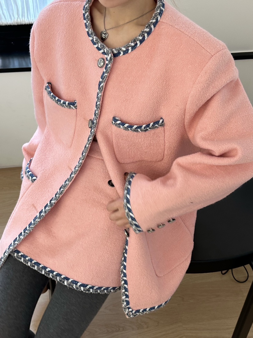 ZEROZERO東大門㊣代購女裝新品人氣裙褲不含腰包粗花呢羊毛ZEROZERO裙褲圖色3