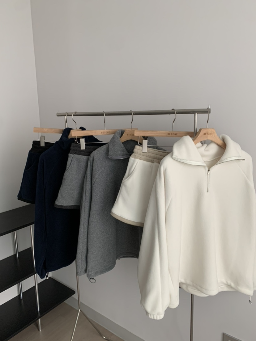 BETONE東大門㊣直郵女裝新款推薦熱賣職業人氣套裝抓絨拉鏈BETONE套裝