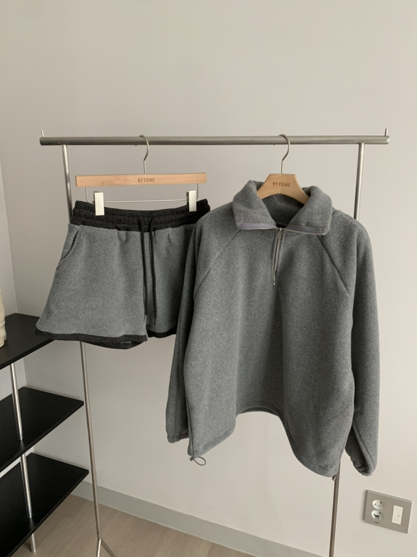 BETONE東大門㊣直郵女裝新款推薦熱賣職業人氣套裝抓絨拉鏈BETONE套裝圖色2