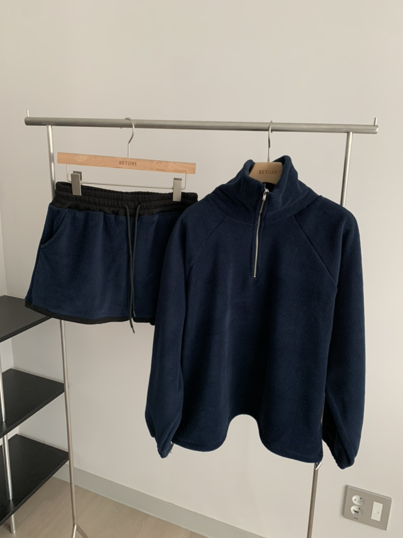 BETONE東大門㊣直郵女裝新款推薦熱賣職業人氣套裝抓絨拉鏈BETONE套裝圖色3