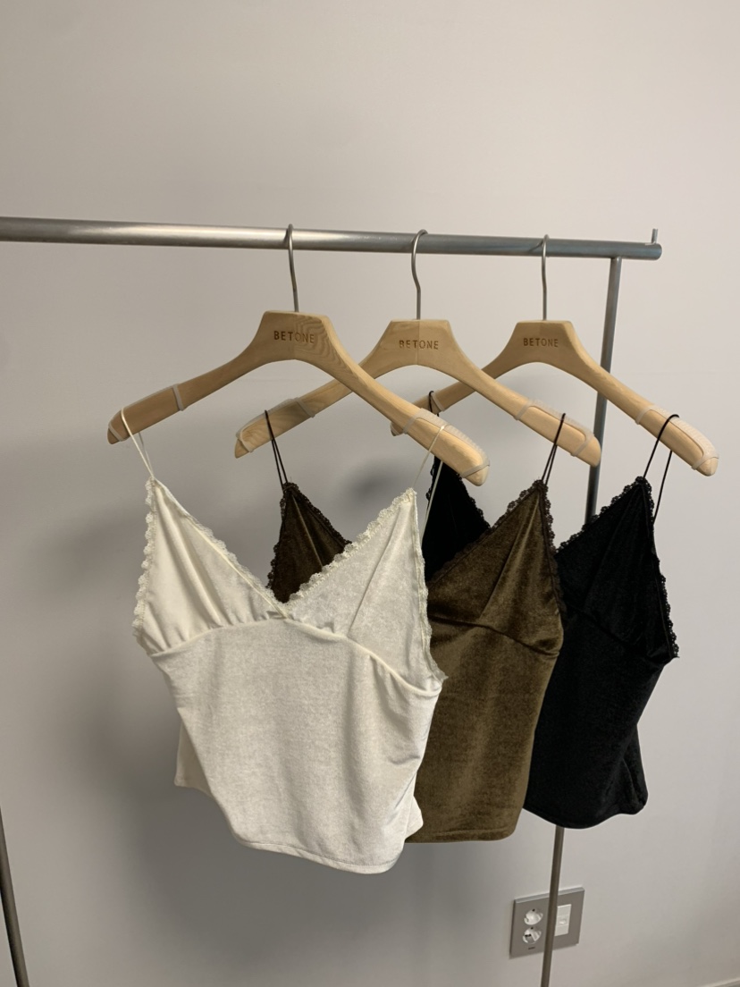 BETONE東大門㊣代購女裝新款25秋冬推薦人氣吊帶背心天鵝絨BETONE吊帶/背心