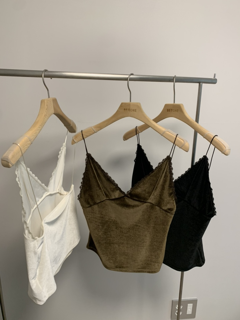 BETONE東大門㊣代購女裝新款25秋冬推薦人氣吊帶背心天鵝絨BETONE吊帶/背心