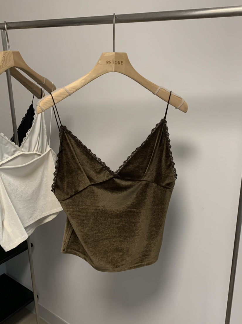 BETONE東大門㊣代購女裝新款25秋冬推薦人氣吊帶背心天鵝絨BETONE吊帶/背心圖色2