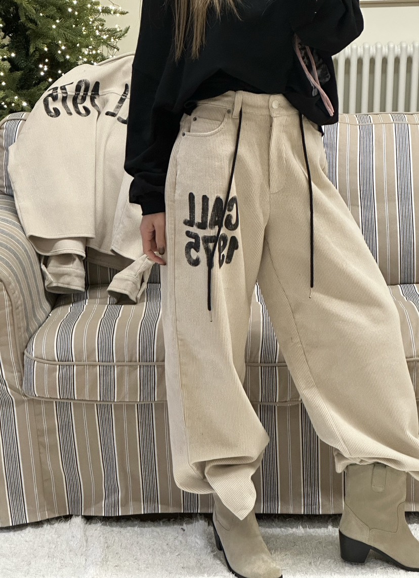 ZEROZERO韓國代購㊣女裝新品25秋冬休閑時尚職業休閑褲燈芯絨ZEROZERO休閑褲