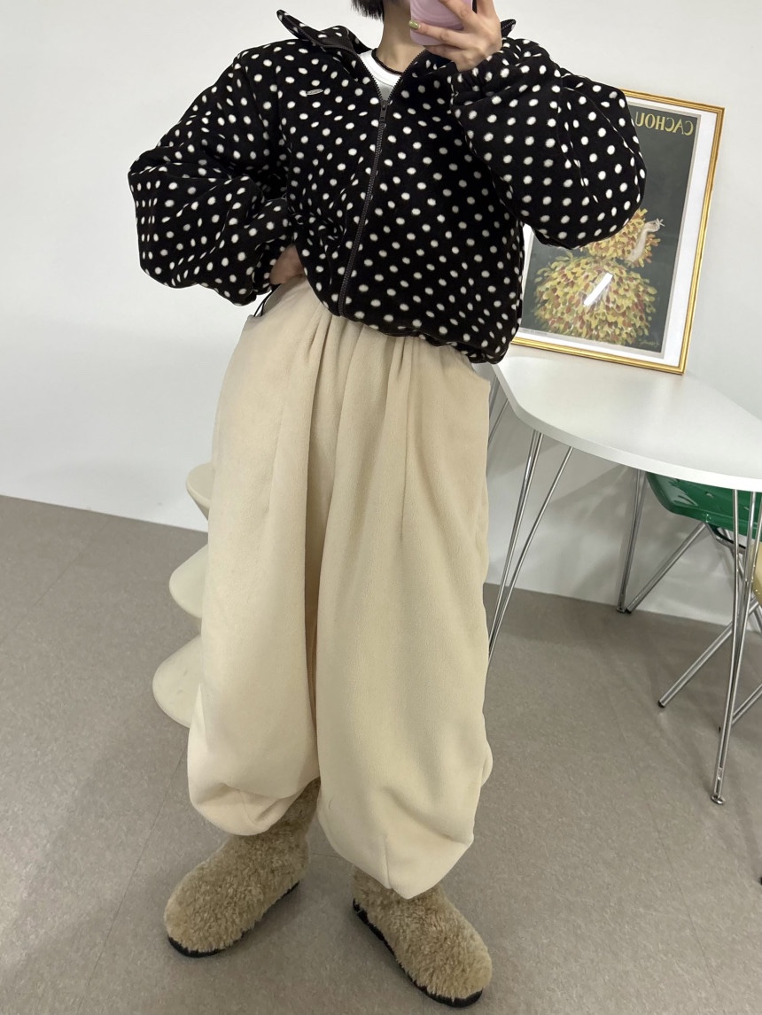 OURWAVE/OUR ROOM東大門㊣實拍女士新品25秋冬休閑褲羊毛褶裥Our Wave/Our Room休閑褲