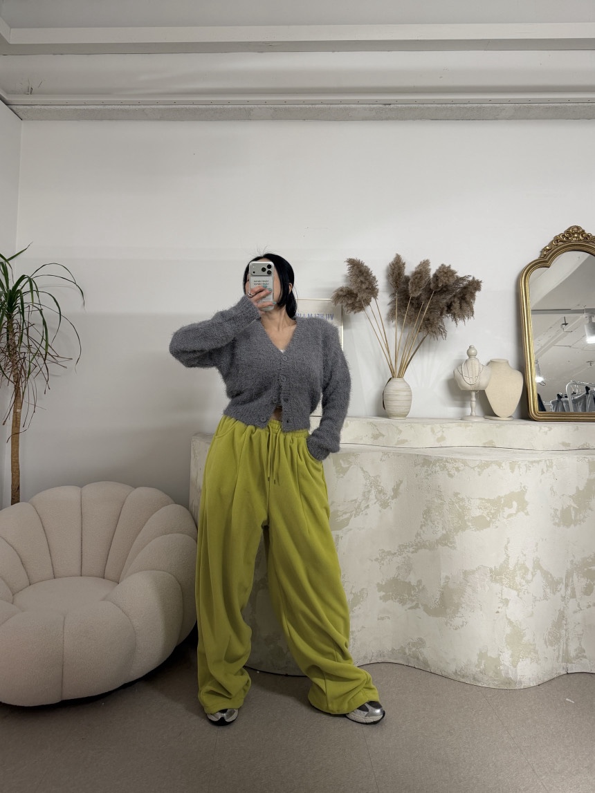 OURWAVE/OUR ROOM東大門㊣實拍女士新品25秋冬休閑褲羊毛褶裥Our Wave/Our Room休閑褲