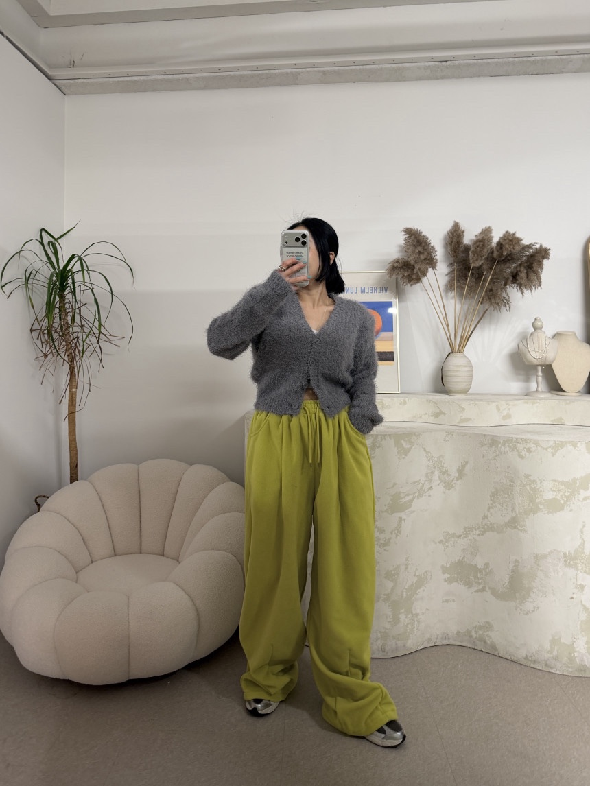 OURWAVE/OUR ROOM東大門㊣實拍女士新品25秋冬休閑褲羊毛褶裥Our Wave/Our Room休閑褲