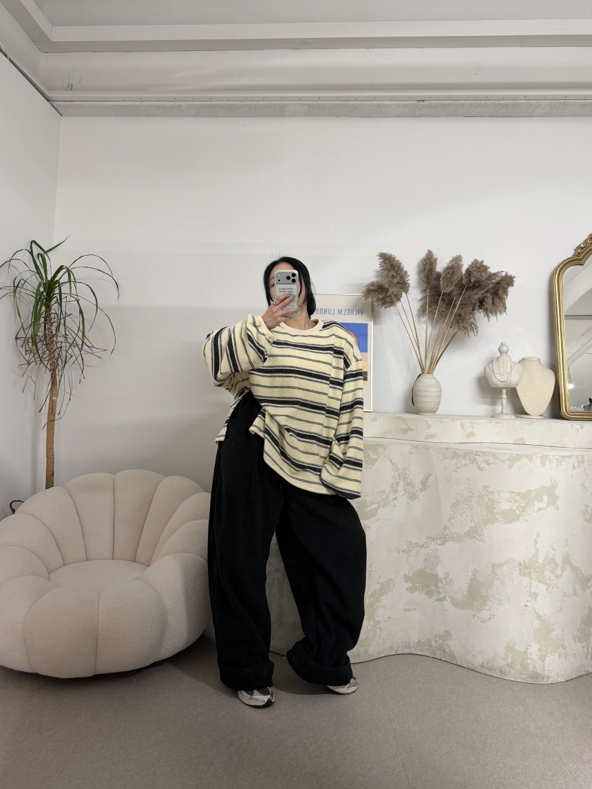 OURWAVE/OUR ROOM東大門㊣實拍女士新品25秋冬休閑褲羊毛褶裥Our Wave/Our Room休閑褲