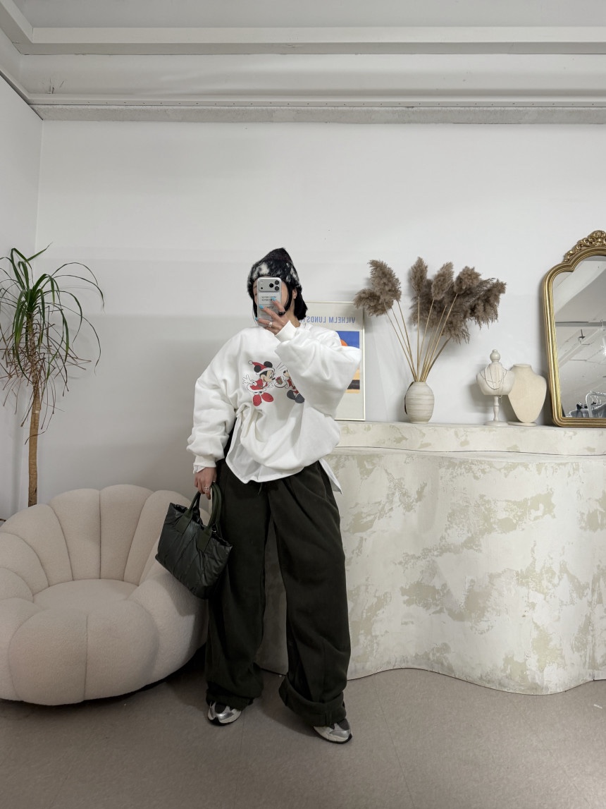 OURWAVE/OUR ROOM東大門㊣實拍女士新品25秋冬休閑褲羊毛褶裥Our Wave/Our Room休閑褲