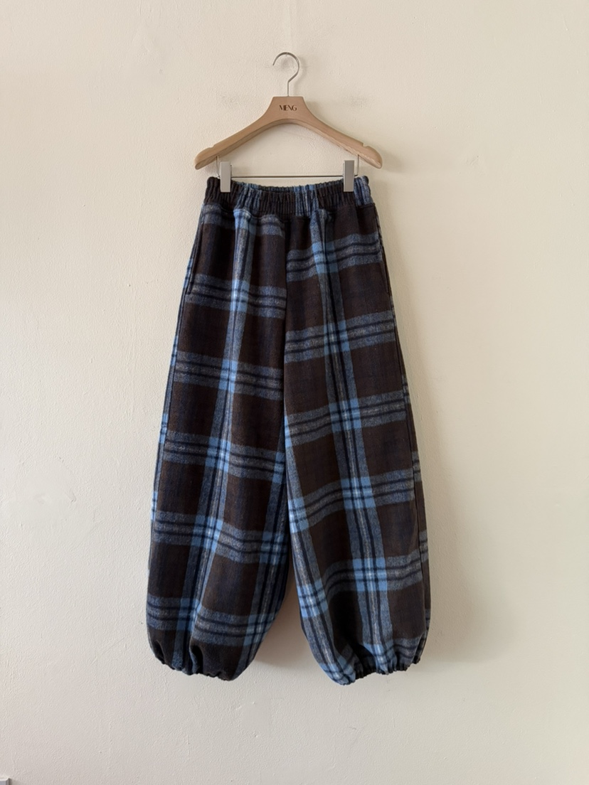 MENG韓國直郵㊣女士新品職業人氣休閑熱賣推薦褲子羊毛格子MENG褲子圖色2