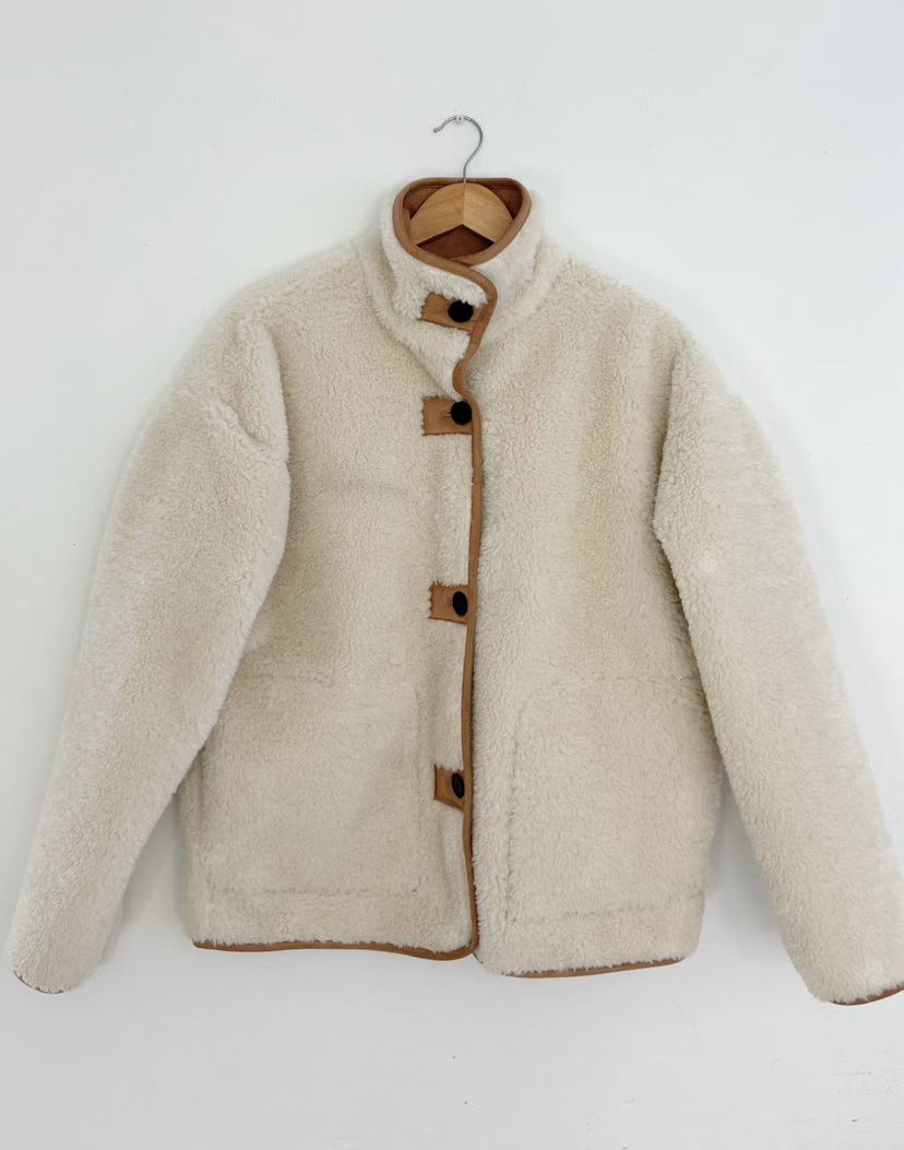 BINUS東大門㊣實拍女裝新品熱賣推薦時尚休閑25秋冬短款大衣高領BINUS短款大衣