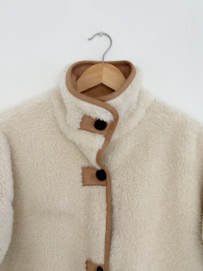 BINUS東大門㊣實拍女裝新品熱賣推薦時尚休閑25秋冬短款大衣高領BINUS短款大衣