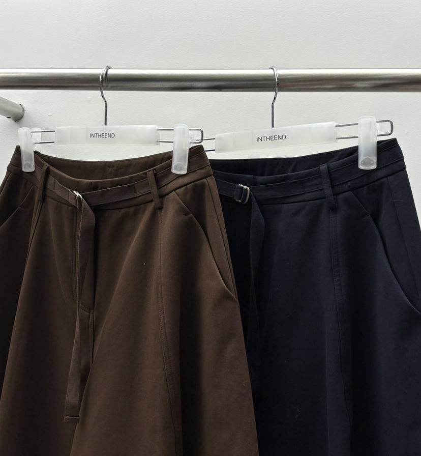 INTHEEND韓國直郵㊣女裝新款職業休閑時尚人氣25秋冬休閑褲腰帶INTHEEND休閑褲