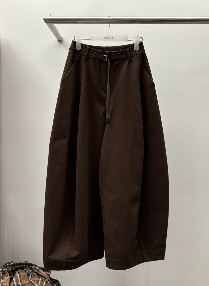 INTHEEND韓國直郵㊣女裝新款職業休閑時尚人氣25秋冬休閑褲腰帶INTHEEND休閑褲