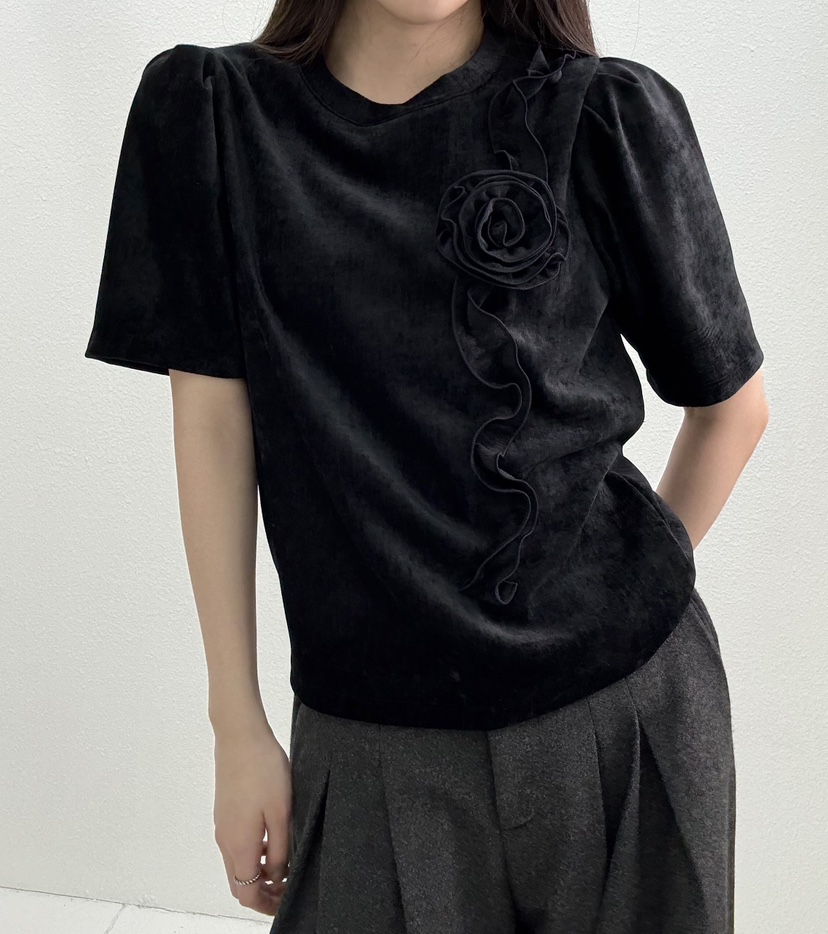 JMIND韓國代購㊣女裝新品熱賣人氣25秋冬職業休閑時尚T恤絲絨JMINDT恤圖色2