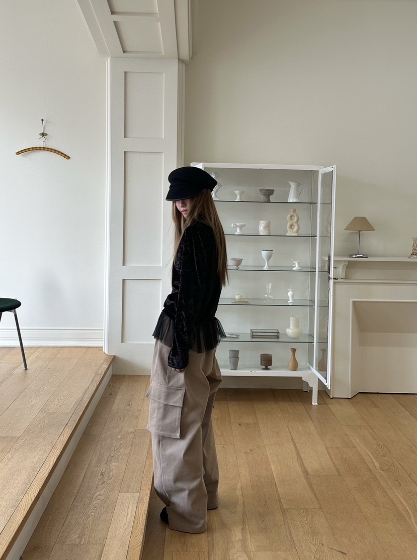 ZEROZERO韓國代購㊣女裝新品休閑時尚25秋冬推薦休閑褲抓絨ZEROZERO休閑褲