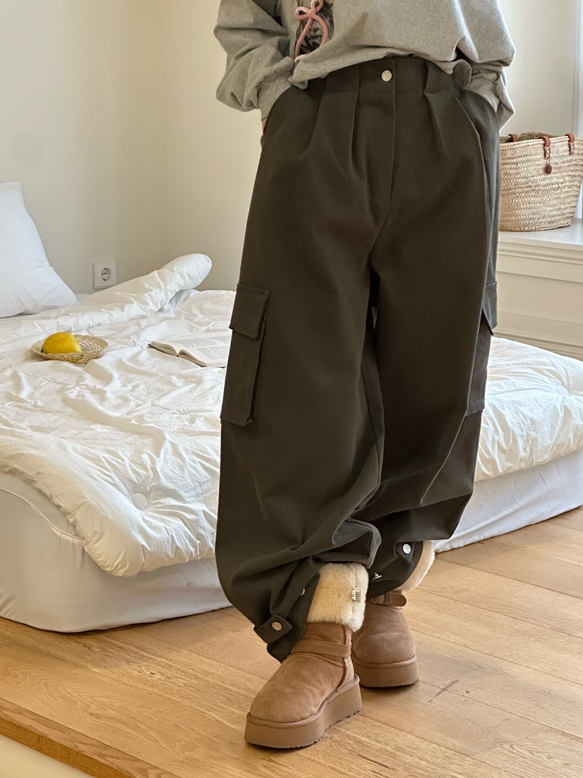 ZEROZERO韓國代購㊣女裝新品休閑時尚25秋冬推薦休閑褲抓絨ZEROZERO休閑褲