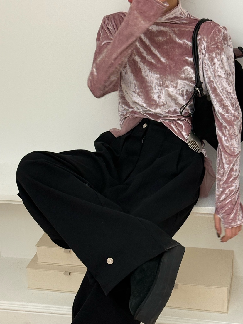 ZEROZERO韓國代購㊣女裝新品休閑時尚25秋冬推薦休閑褲抓絨ZEROZERO休閑褲