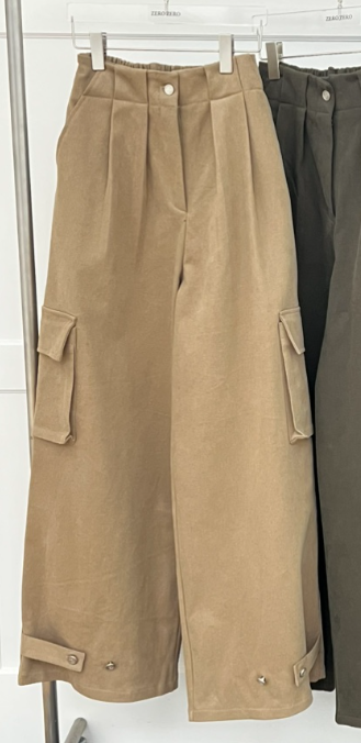 ZEROZERO韓國代購㊣女裝新品休閑時尚25秋冬推薦休閑褲抓絨ZEROZERO休閑褲圖色3