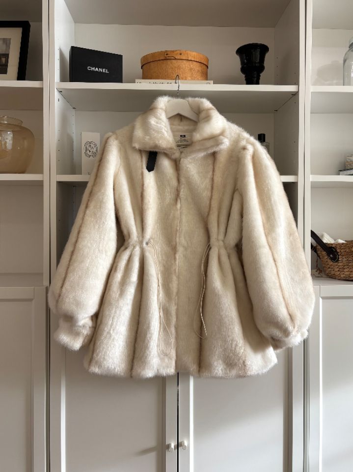 mars東大門㊣實拍女裝新品人氣熱賣推薦職業中長款大衣貂皮mars中長款大衣