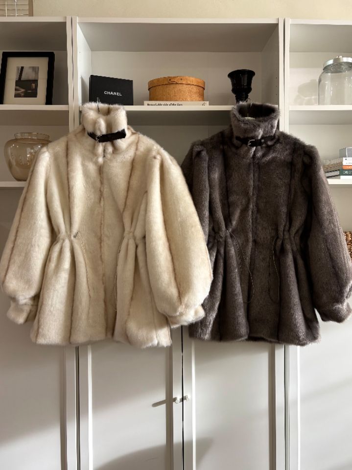 mars東大門㊣實拍女裝新品人氣熱賣推薦職業中長款大衣貂皮mars中長款大衣