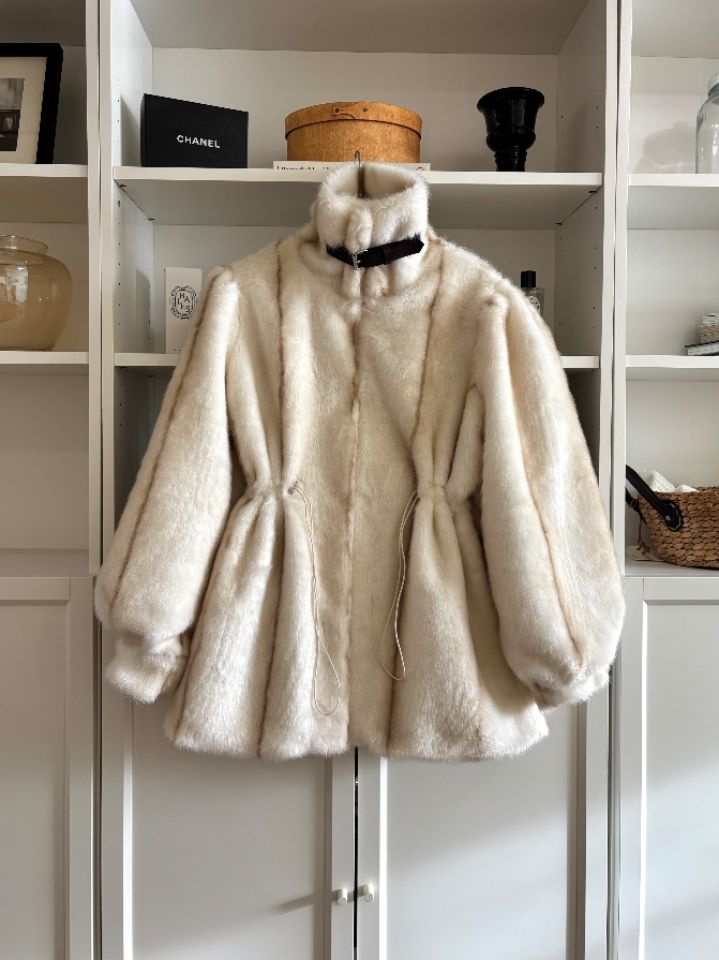 mars東大門㊣實拍女裝新品人氣熱賣推薦職業中長款大衣貂皮mars中長款大衣圖色1