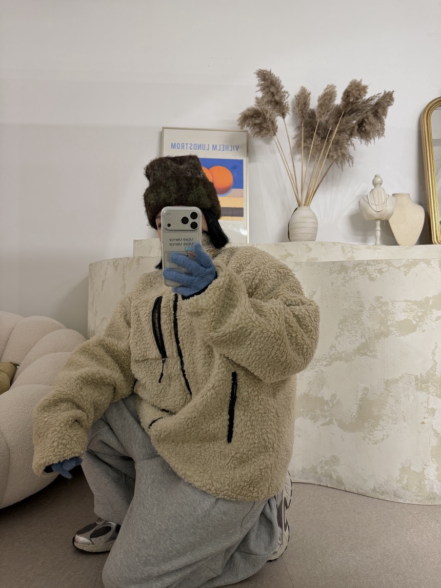 OURWAVE/OUR ROOM東大門㊣代購女士新款人氣夾克雙面抓絨兩面Our Wave/Our Room夾克