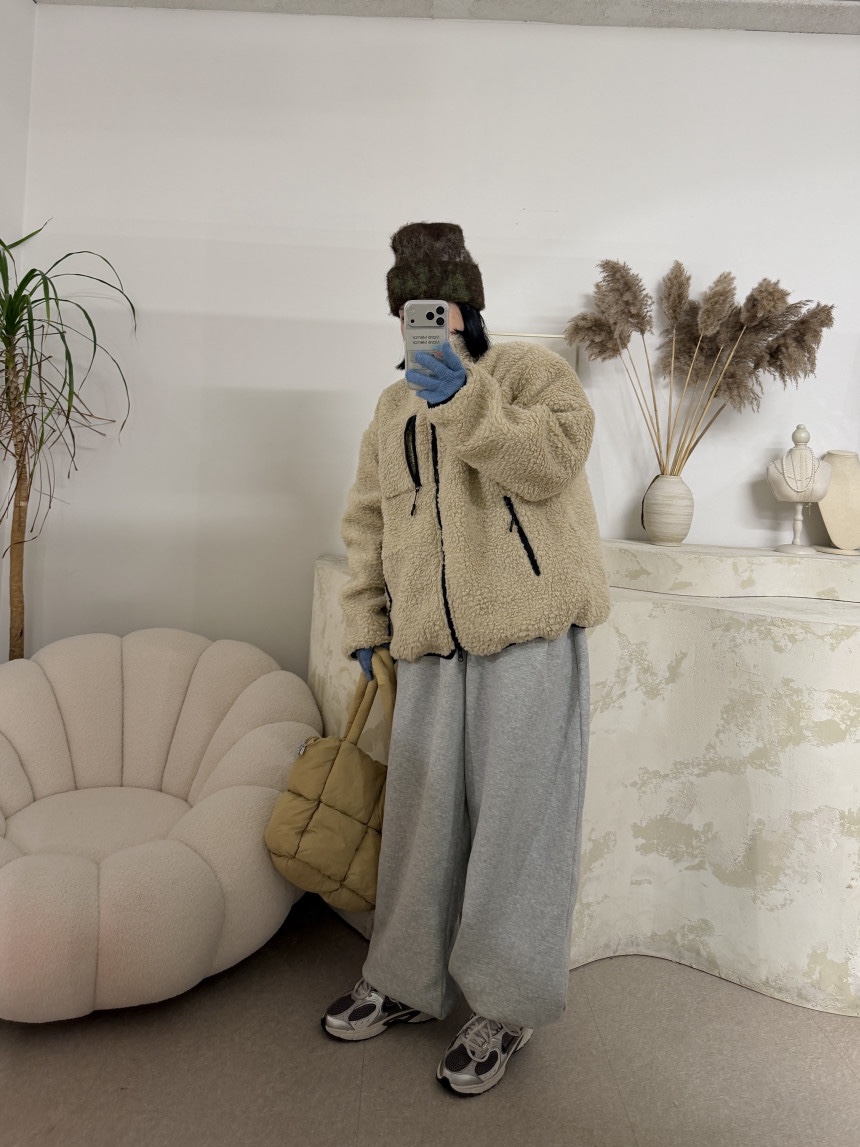 OURWAVE/OUR ROOM東大門㊣代購女士新款人氣夾克雙面抓絨兩面Our Wave/Our Room夾克