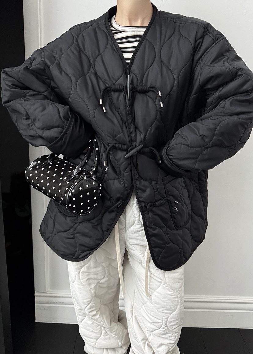 OURWAVE/OUR ROOM東大門㊣實拍女士新款25秋冬短款棉服絎縫Our Wave/Our Room短款棉服