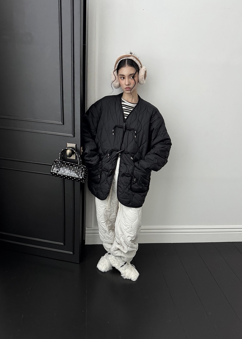 OURWAVE/OUR ROOM東大門㊣實拍女士新款25秋冬短款棉服絎縫Our Wave/Our Room短款棉服