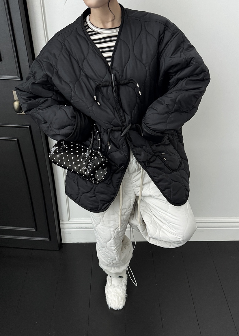 OURWAVE/OUR ROOM東大門㊣實拍女士新款25秋冬短款棉服絎縫Our Wave/Our Room短款棉服