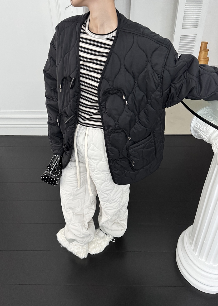 OURWAVE/OUR ROOM東大門㊣實拍女士新款25秋冬短款棉服絎縫Our Wave/Our Room短款棉服