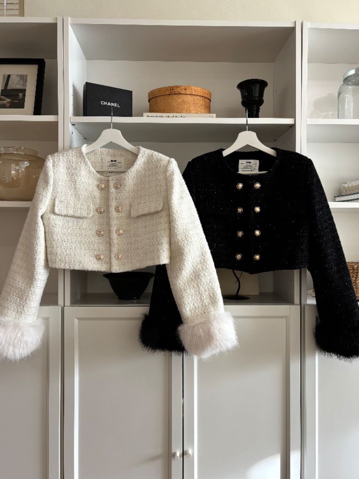 mars東大門㊣代購女裝新款職業時尚25秋冬夾克粗花呢雙排扣mars夾克