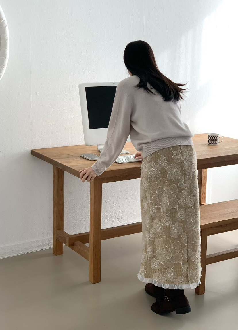 BINUS韓國代購㊣女裝新款職業熱賣推薦25秋冬人氣時尚休閑長裙BINUS長裙