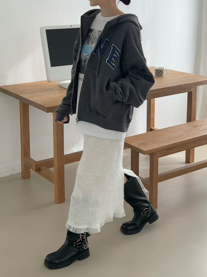 BINUS韓國代購㊣女裝新款職業熱賣推薦25秋冬人氣時尚休閑長裙BINUS長裙