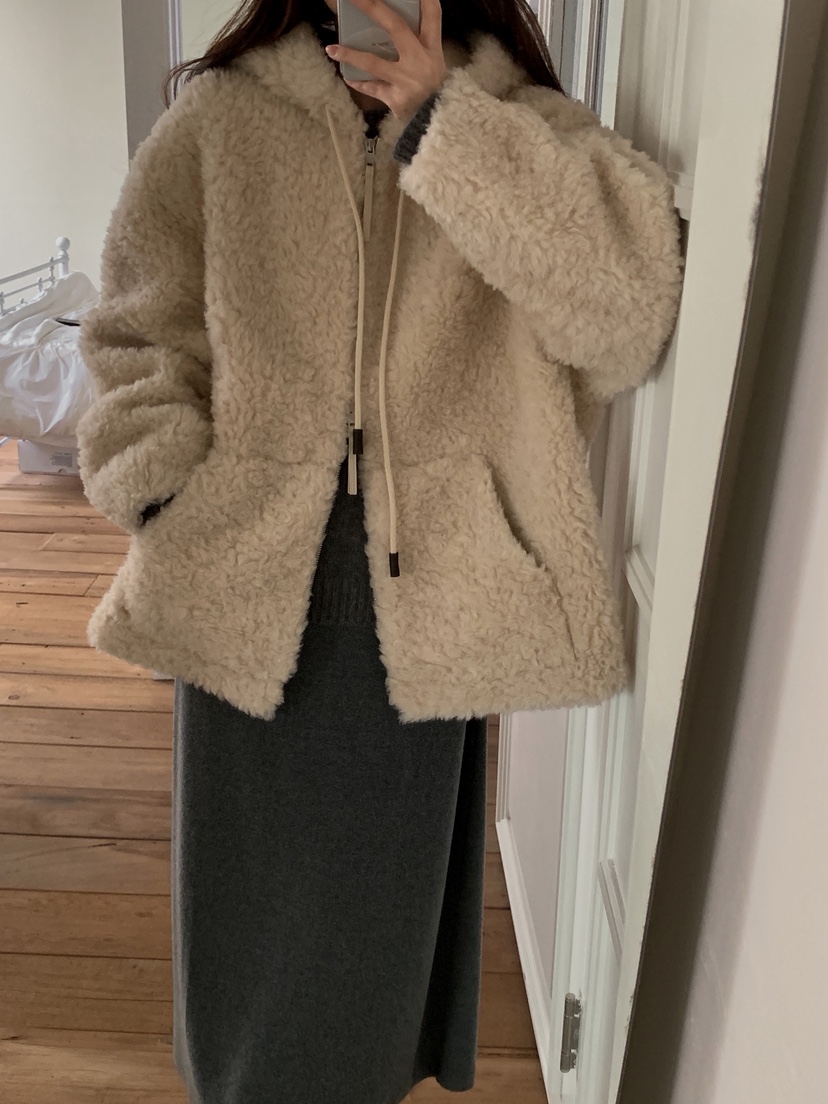 ATHEA東大門㊣直郵女裝新款休閑人氣職業25秋冬推薦夾克羊毛ATHEA夾克