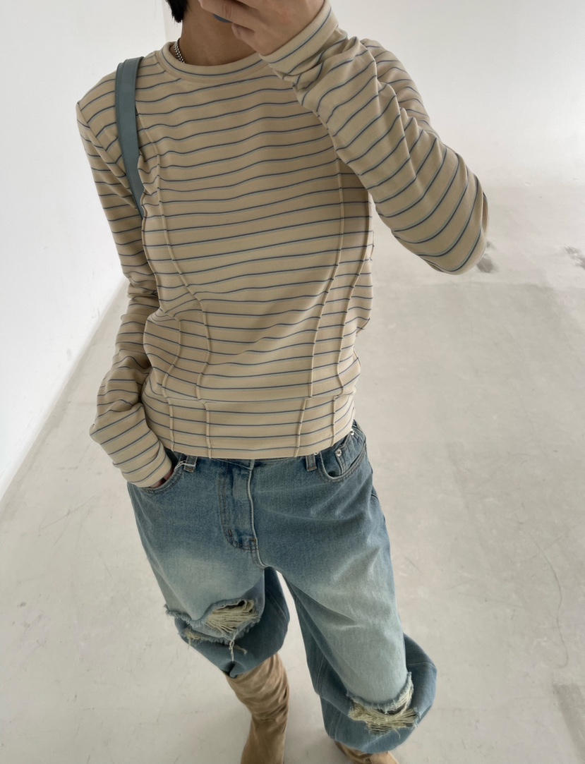 REIZ東大門㊣代購女裝新款推薦職業人氣熱賣休閑25秋冬長袖T恤REIZ長袖T恤