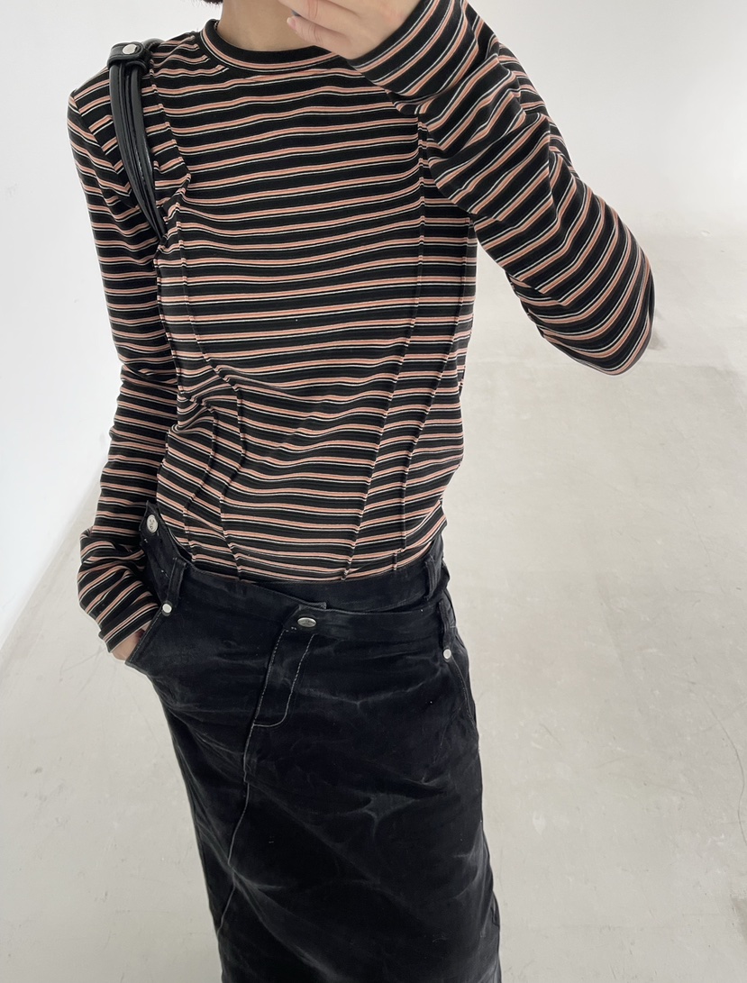 REIZ東大門㊣代購女裝新款推薦職業人氣熱賣休閑25秋冬長袖T恤REIZ長袖T恤