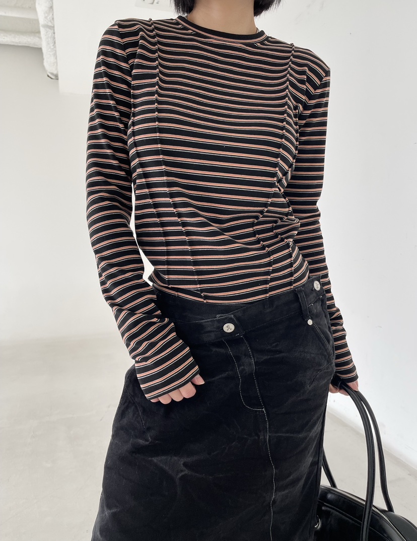 REIZ東大門㊣代購女裝新款推薦職業人氣熱賣休閑25秋冬長袖T恤REIZ長袖T恤