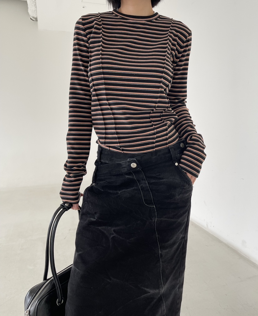 REIZ東大門㊣代購女裝新款推薦職業人氣熱賣休閑25秋冬長袖T恤REIZ長袖T恤