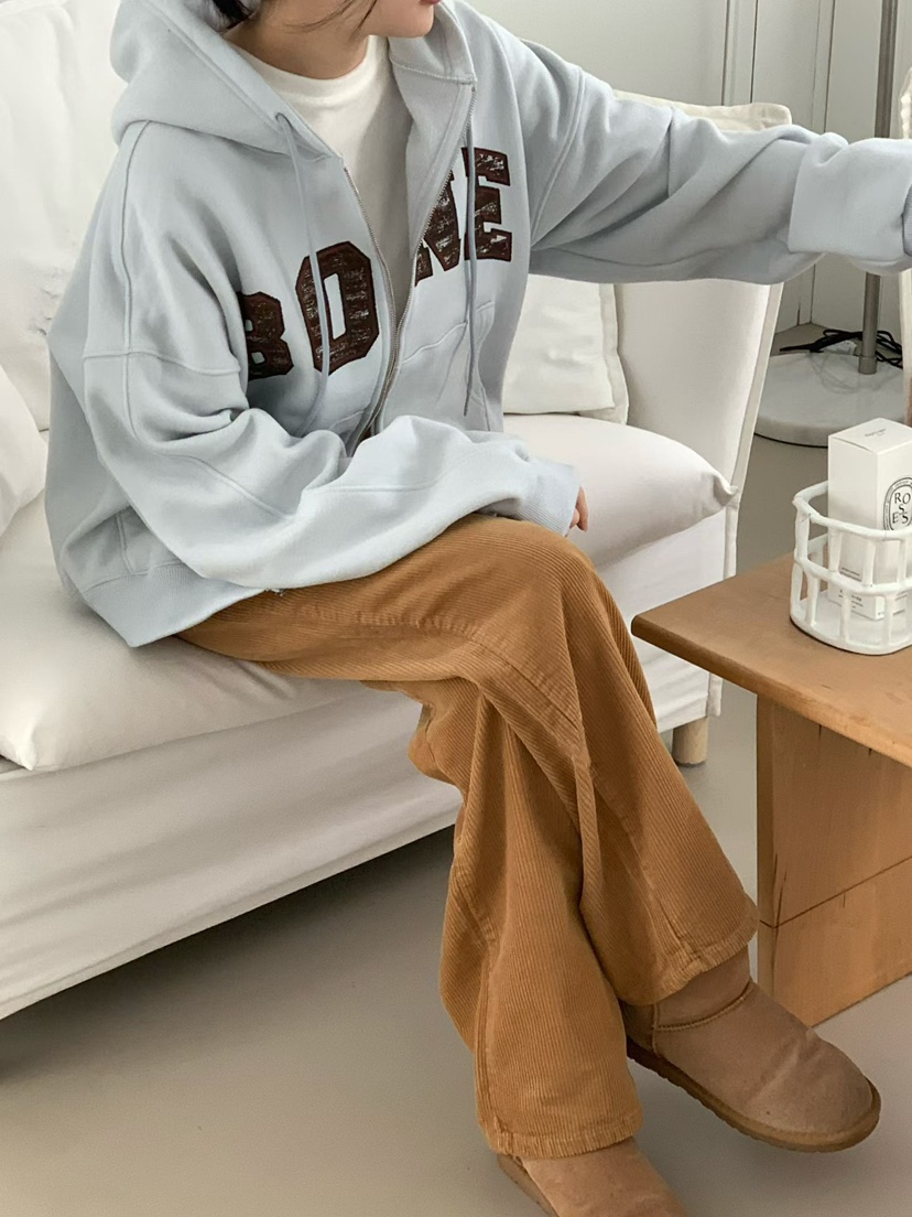 BINUS東大門㊣實拍女士新款熱賣休閑推薦人氣25秋冬衛衣拉鏈BINUS衛衣