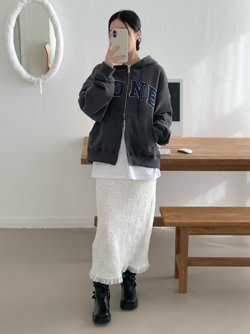 BINUS東大門㊣實拍女士新款熱賣休閑推薦人氣25秋冬衛衣拉鏈BINUS衛衣