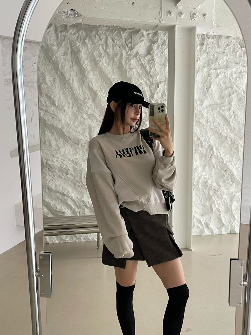 REIZ東大門㊣代購女裝新款熱賣推薦時尚職業人氣休閑25秋冬衛衣REIZ衛衣